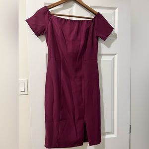 Purple dress with leg slit - S